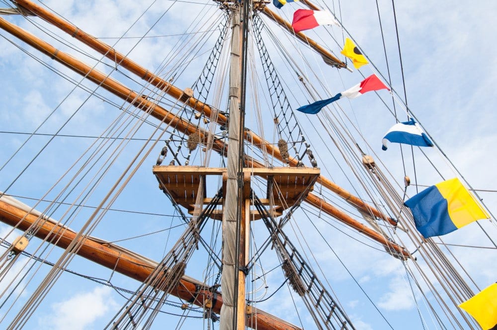 Mast Of An Ancient Sailing Vessel