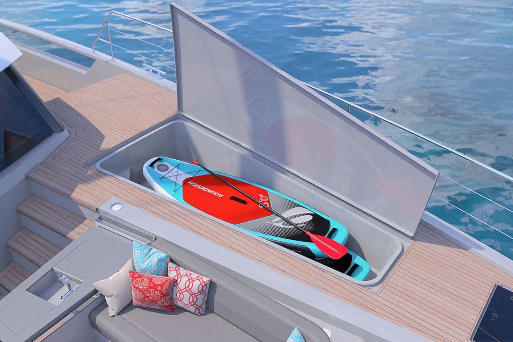 Fountaine Pajot 80 Catamaran Superyacht Paddleboard