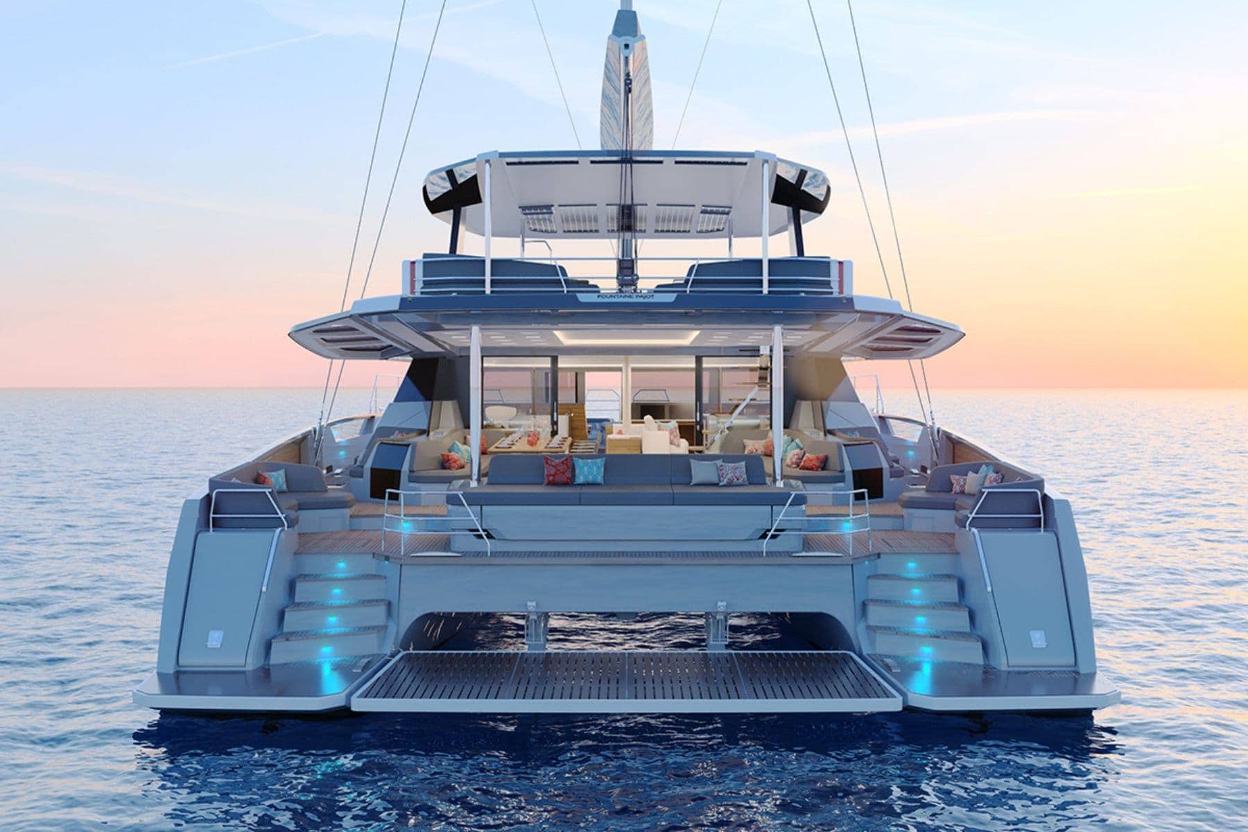 Fountaine Pajot 80 Catamaran Superyacht Rear