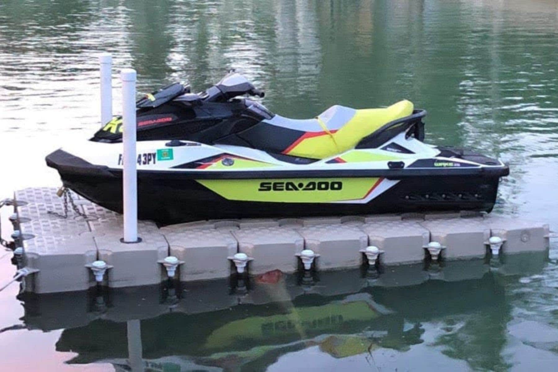 Jet Ski Floating Dock Guide On Water
