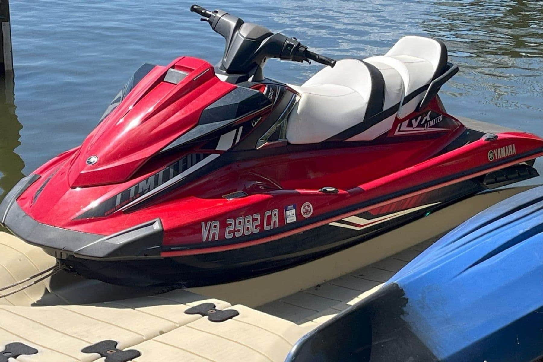Jet Ski Floating Dock Guide Red Jetski