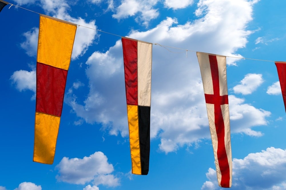 Nautical Flags On A Blue Sky (098)
