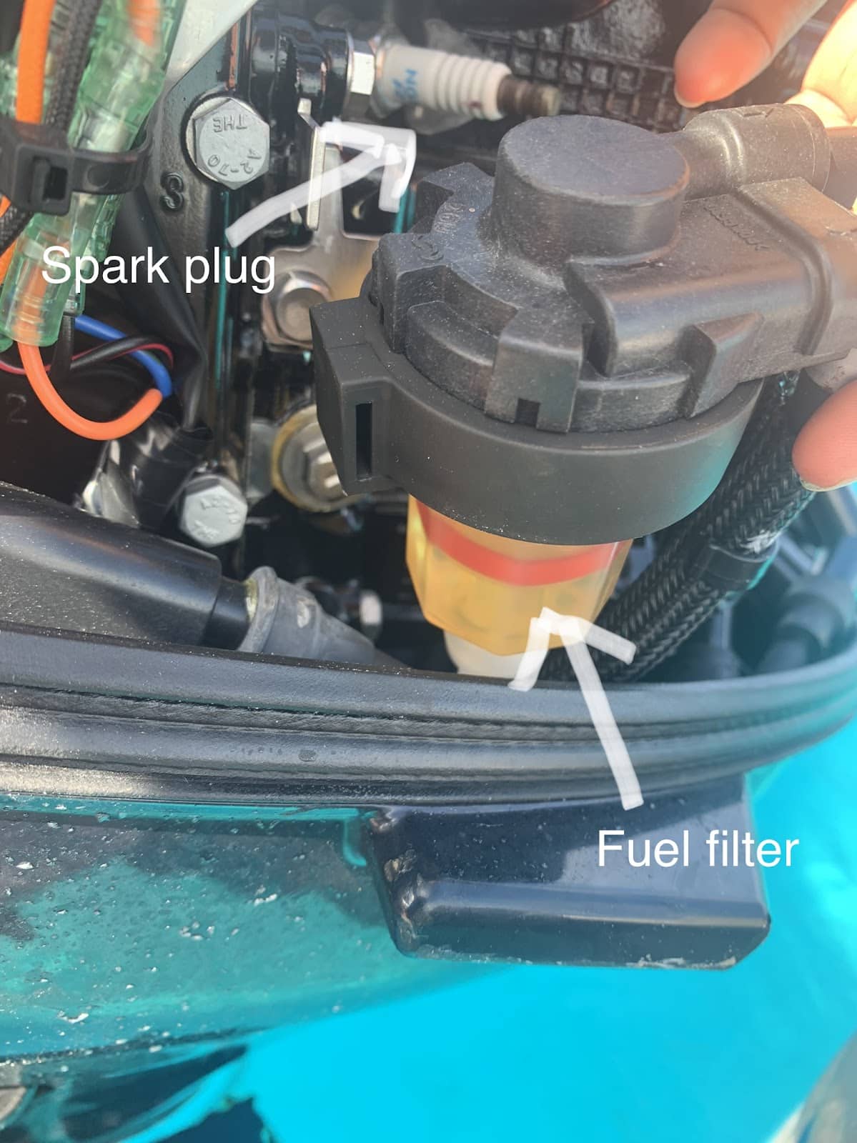 Outdoor Motors Spark Plug And Fuel Filter