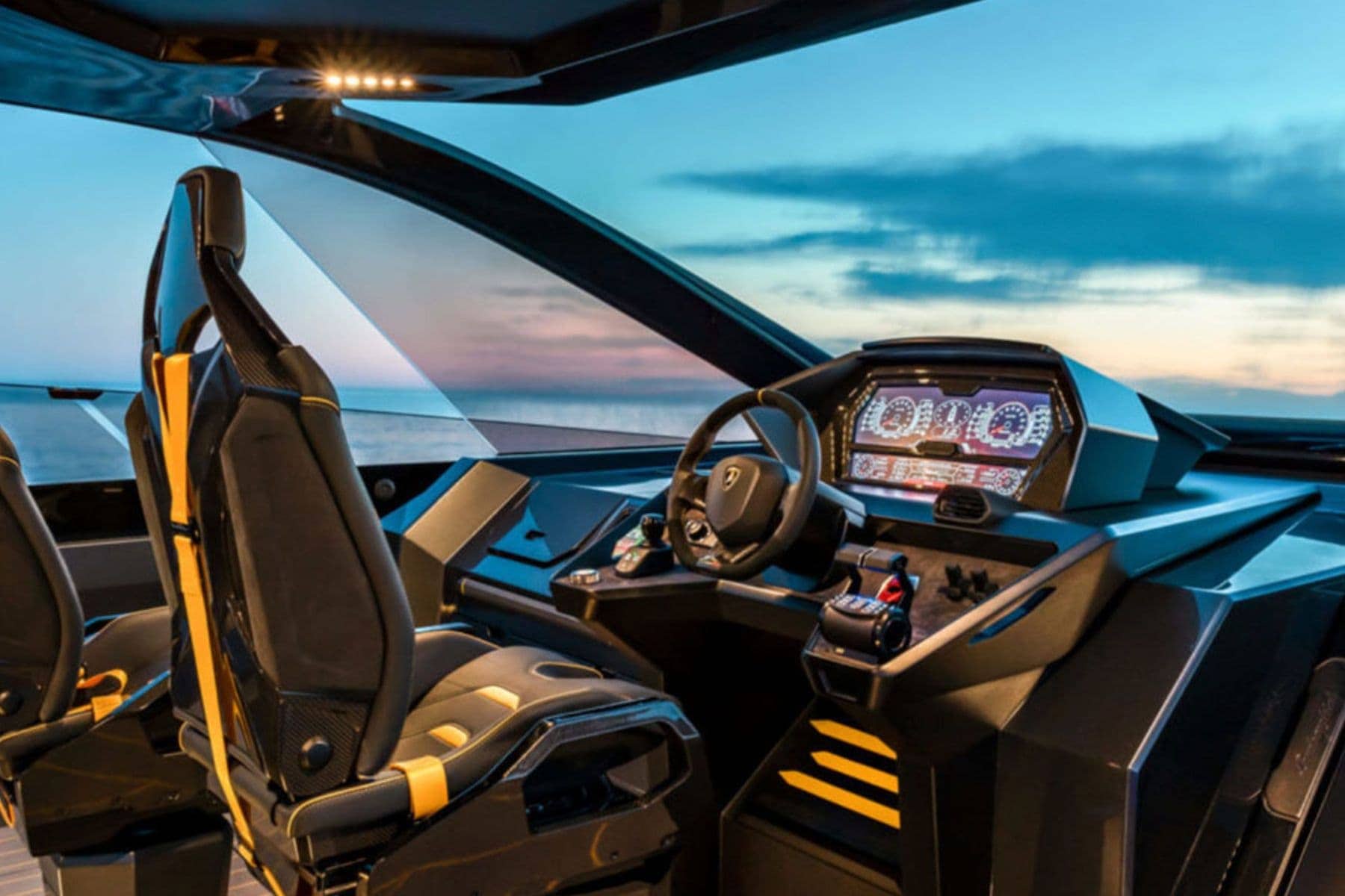 Tecnomar Lamborghini 63 Yacht Cockpit
