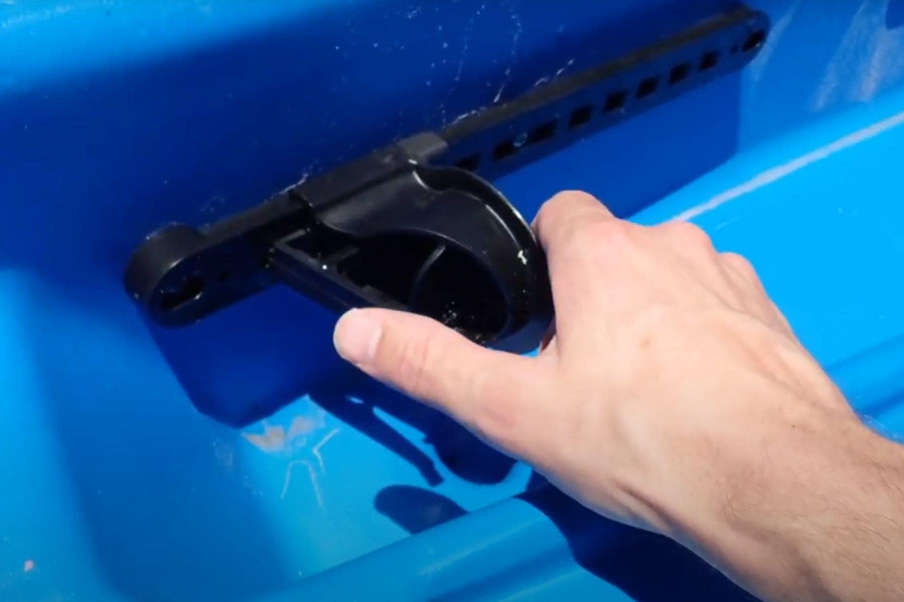 Sun Dolphin Bali 10 Adjustable Footrest Close Up 