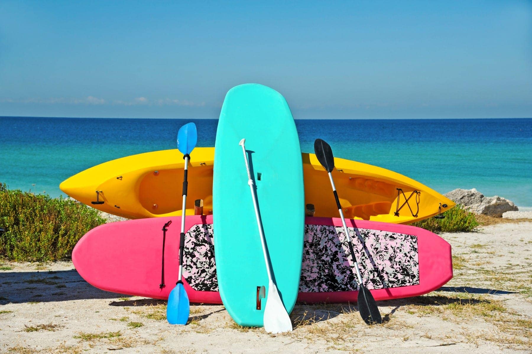 Renting Paddle Board Boards And Kayak On The Beach