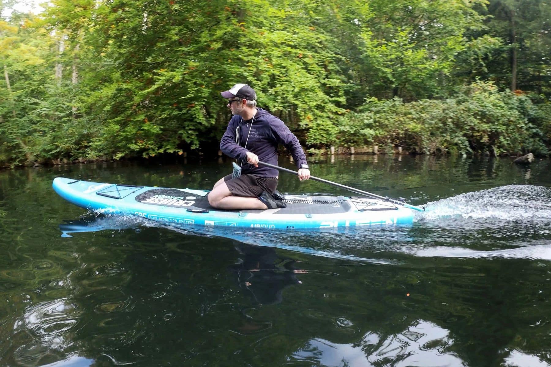 Testing Motorized Paddle Board On Water