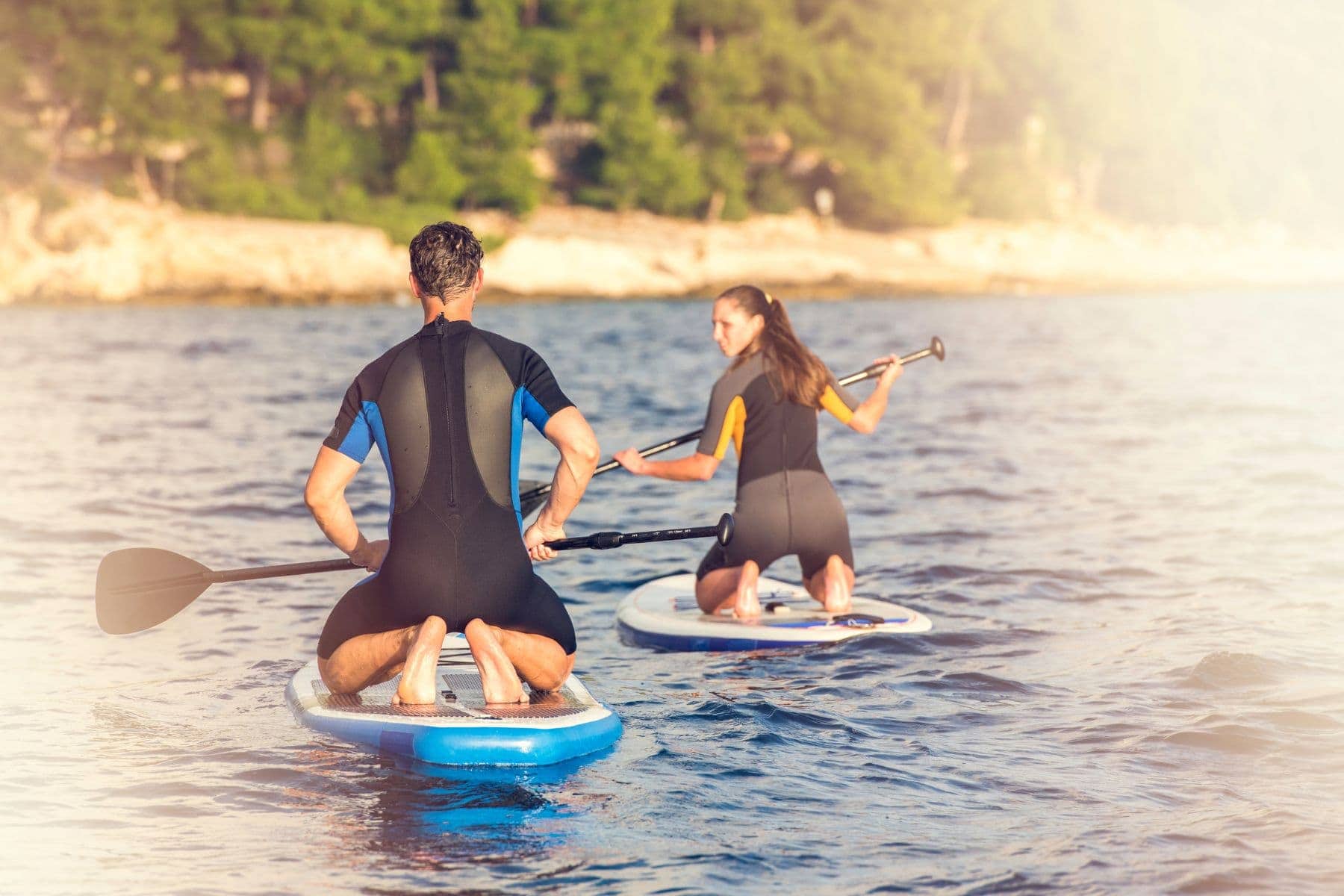 Tips For Beginner Paddle Boarding Kneeling On Board