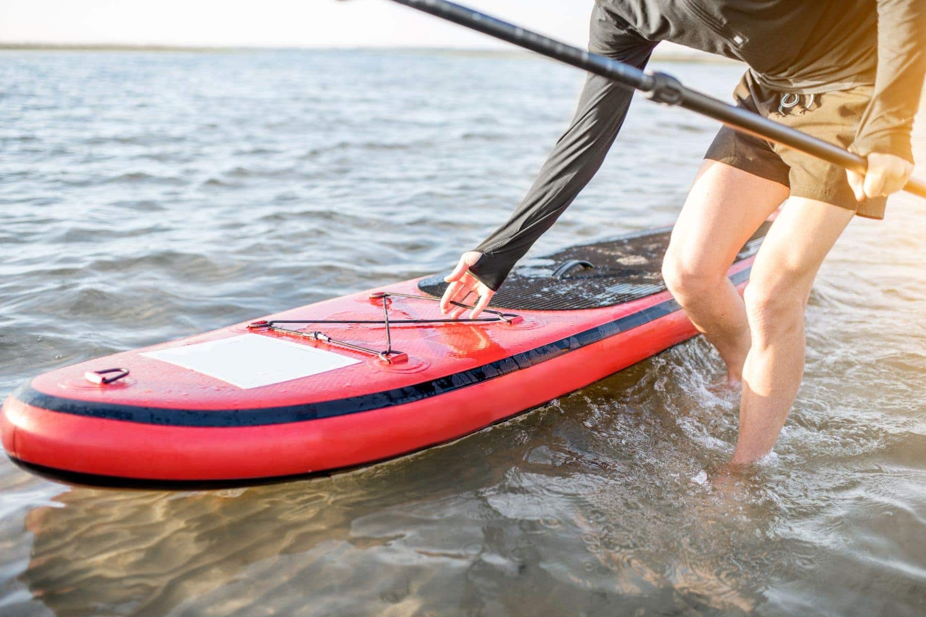 Tips For Beginner Paddle Boarding Launching Paddleboard