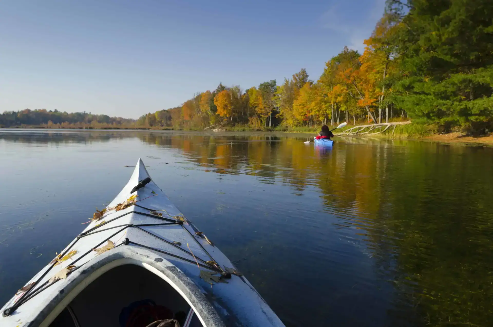 Lake With A Kayaker